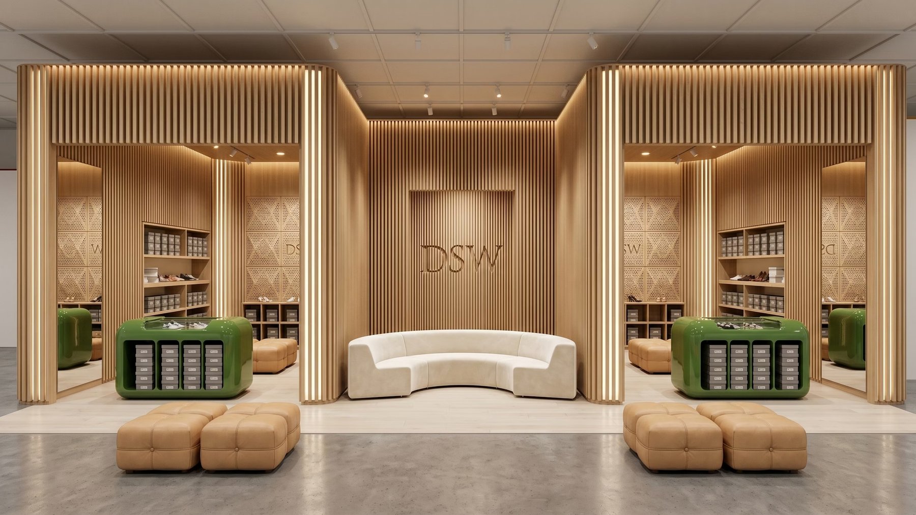 The Forum — women's with curved sofa and paper lanterns